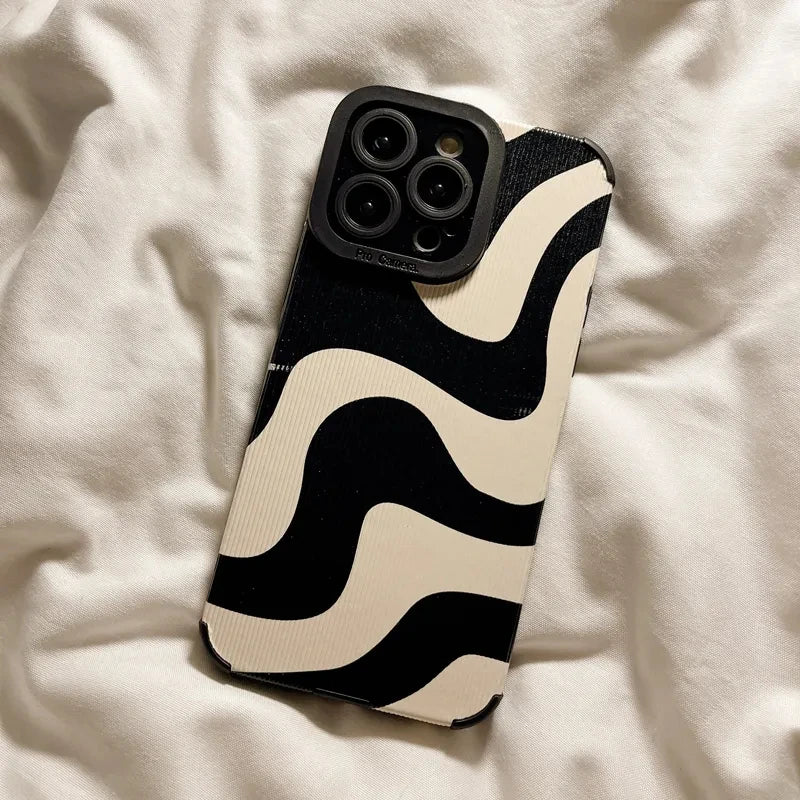 Fashion Zebra Stripe Black White Cases