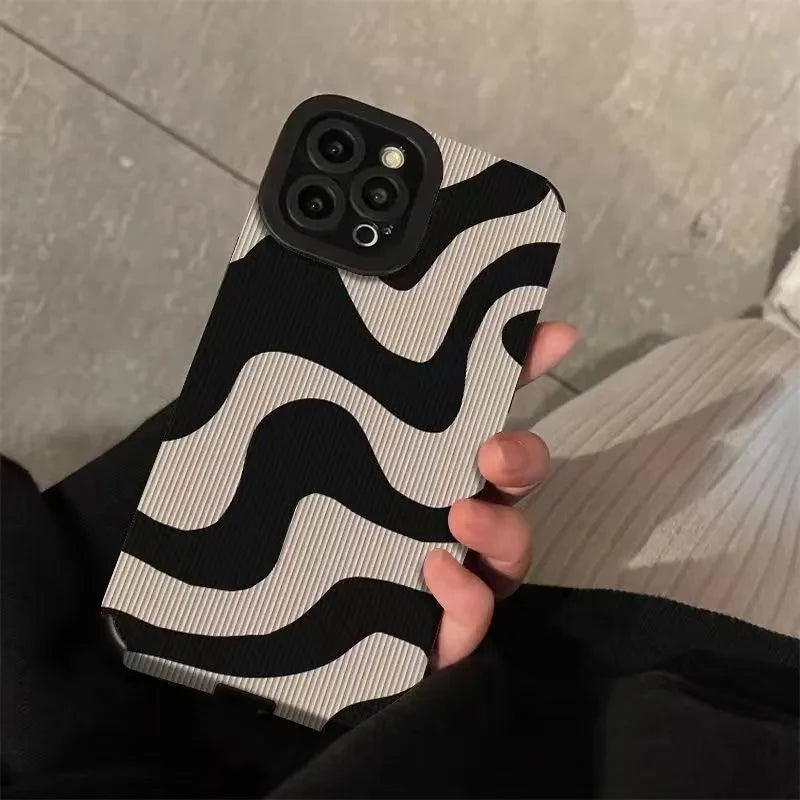 Fashion Zebra Stripe Black White Cases