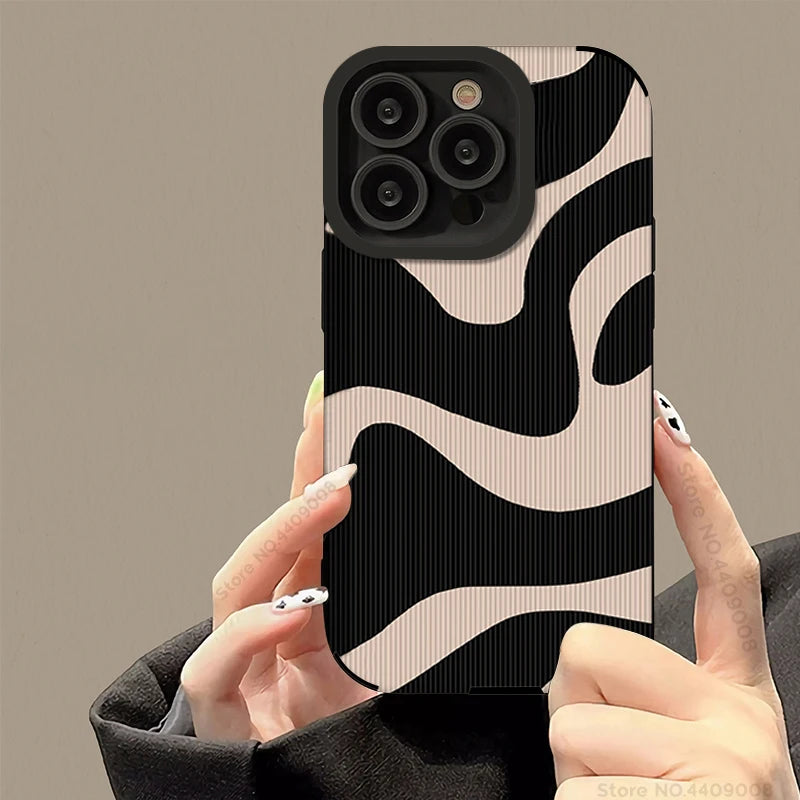 Fashion Zebra Stripe Black White Cases