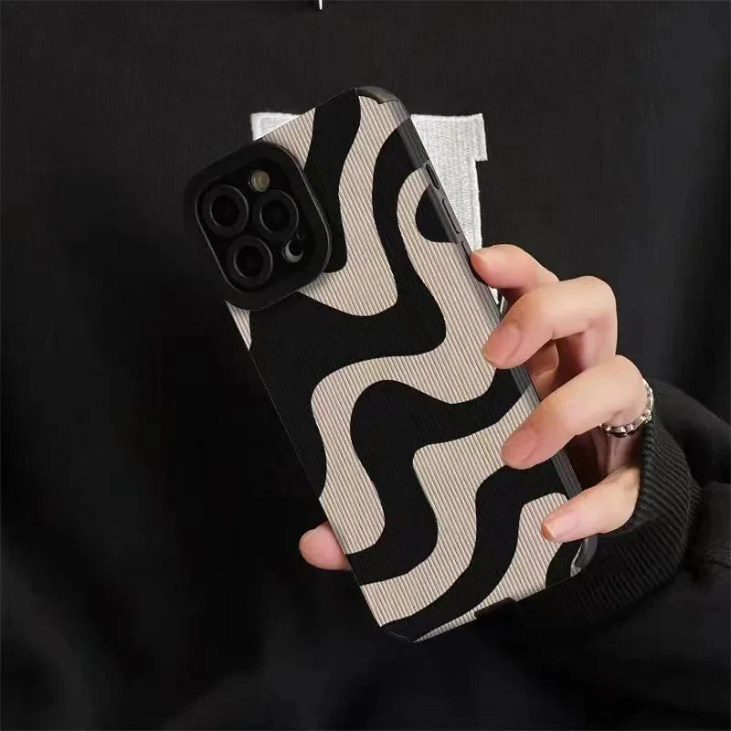 Fashion Zebra Stripe Black White Cases