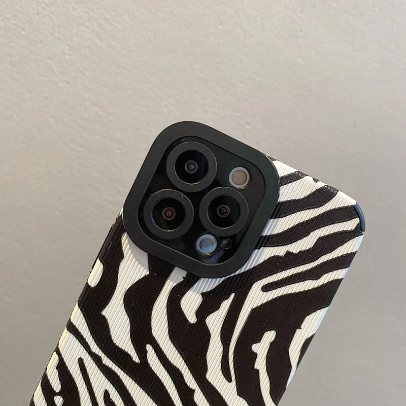 Fashion Zebra Stripe Black White Cases