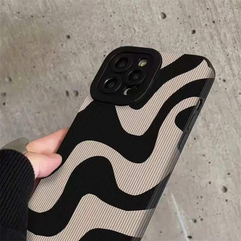 Fashion Zebra Stripe Black White Cases
