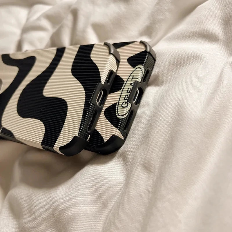 Fashion Zebra Stripe Black White Cases