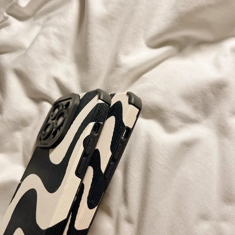 Fashion Zebra Stripe Black White Cases