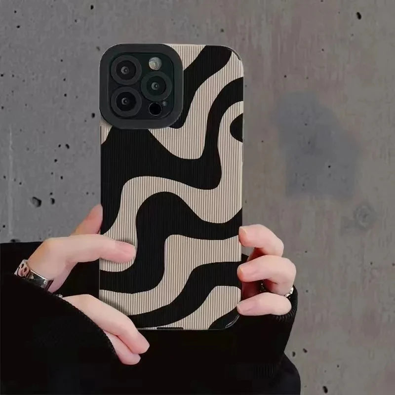 Fashion Zebra Stripe Black White Cases