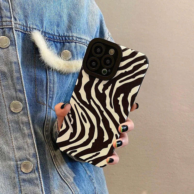 Fashion Zebra Stripe Black White Cases