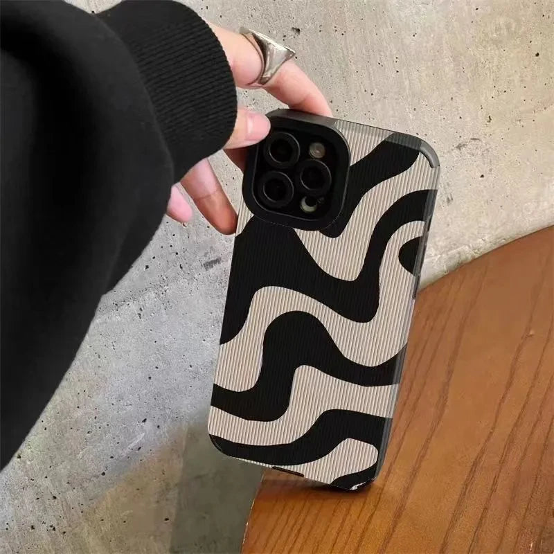 Fashion Zebra Stripe Black White Cases